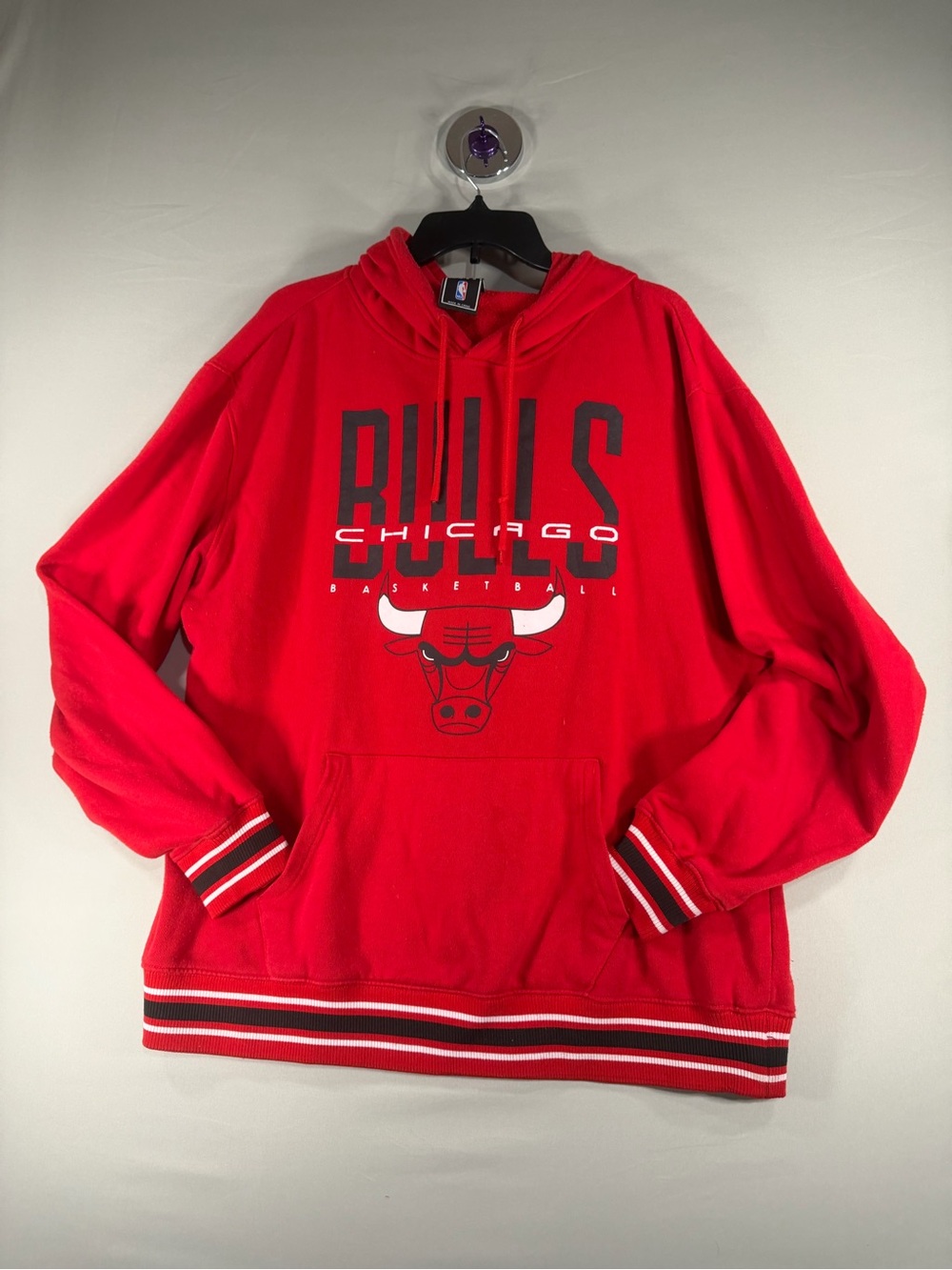 Chicago Bulls Red NBA Pullover Hoodie by Unk